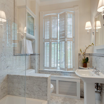 Old Town Alexandria Hall Bathroom Remodel