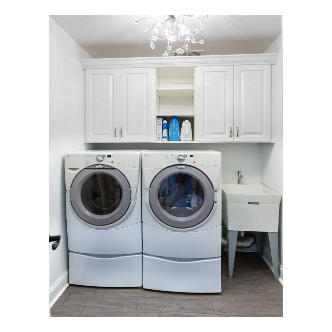 White & Bright Mudroom Organization
