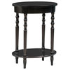 Convenience Concepts Classic Accents Brandi Oval End Table in Black Wood Finish