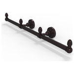 Allied Brass - Allied Brass Waverly Place 3 Arm Guest Towel Holder, Antique Bronze - This elegant wall mount towel holder adds style and convenience to any bathroom décor.  The towel holder features three sections to keep a set of hand towels easily accessible around the bathroom.  Ideally sized for hand towels and washcloths, the towel holder attaches securely to any wall and complements any bathroom décor ranging from modern to traditional, and all styles in between.  Made from high quality solid brass materials and provided with a lifetime designer finish, this beautiful towel holder is extremely attractive yet highly functional.  The guest towel holder comes with the 22.5 inch bar, two wall brackets with finials, two matching end finials, plus the hardware necessary to install the holder.