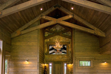 Inspiration for a rustic entryway remodel in Phoenix