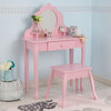 Medium Diva Table and Stool, Pink