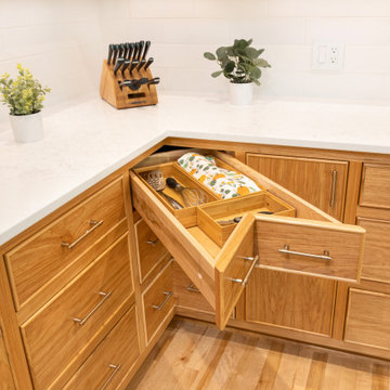 Transitional Heart Hickory Kitchen