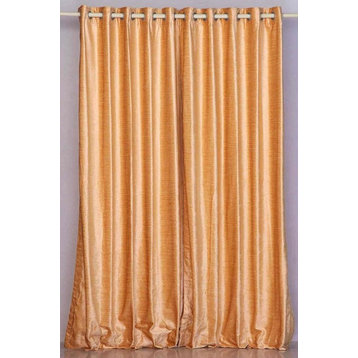 Peach Ring / Grommet Top  Velvet Curtain / Drape / Panel   - 43W x 63L - Piece