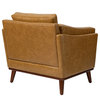 Jerome Vegan Leather Armchair Set of 2, Camel