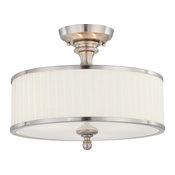 Candice 3 Light Semi-Flush Mount in Brushed Nickel