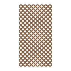 Veranda - Vinyl: 0.165 in. x 48 in. x 8 ft. Vinyl California Redwood Diamond Classic Latti - Home Fencing And Gates
