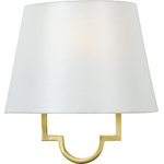 Quoizel - Millennium 1-Light Wall Sconce, Gallery Gold - Reflect your personal sense of style within your home with this simple and clean lighting fixture. The soft modern form reflects pure elegance and sophistication and it walks the fine line between traditional and modern styles. It has a gleaming neutral gold finish and is designed and crafted with the utmost care. Other coordinating fixtures are available.