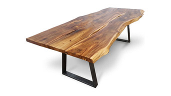 bespoke live-edge Walnut 8-seater dining table