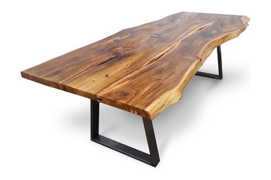 bespoke live-edge Walnut 8-seater dining table