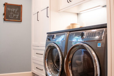 Inspiration for a transitional laundry room remodel in Other