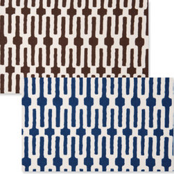 Indigo/Chocolate Link Accent Placemat - Dinnerware