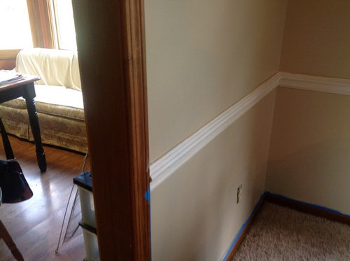 How to transition between stained & painted trim