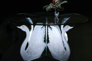 Carved Swan Table