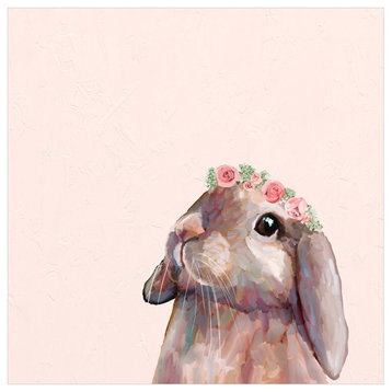 "Bunny With Flower Crown" Canvas Wall Art by Cathy Walters