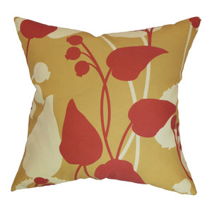 The Pillow Collection Zola Foliage Bedding Sham Antique Gold Standard//20 x 26,