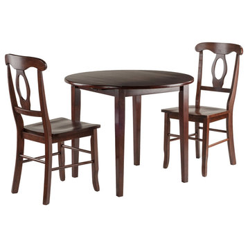 Clayton 3-Piece Drop Leaf Table With 2 Keyhole Back Chairs