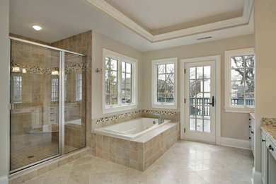 Inspiration for a transitional bathroom remodel in Calgary