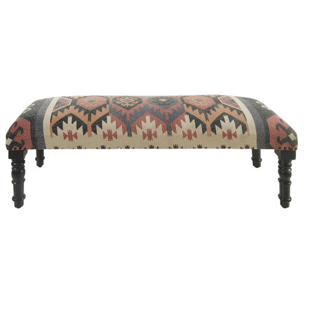 Colorful Southwestern Indoor Bench, 47" Length