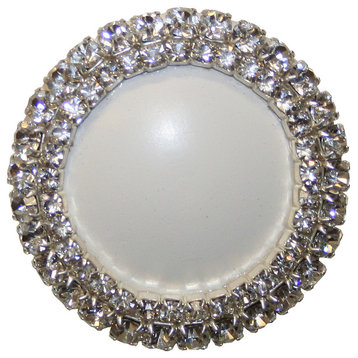Art Deco Knob, 1.75", Silver Glam