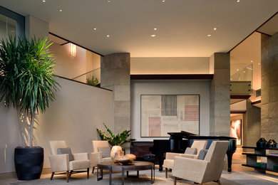 Example of a minimalist living room design in Oklahoma City