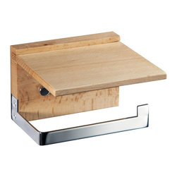 Bathroom decoration. Natura collection/ Toilet paper holder with cover. Chrome-b - Toilet Paper Holders