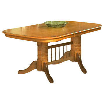 Intercon Furniture Classic Oak Trestle Dining Table, Chestnut