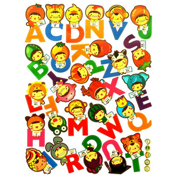 Cute Alphabet - Wall Decals Stickers Appliques Home Dcor