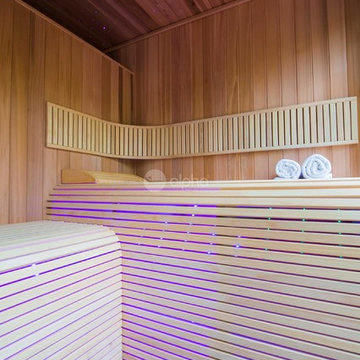Project Sauna + Steam Room Lounger + Outdoor Shower
