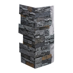 136-DURANGO STACKED STONE VENEER CORNER 24"H X 11"W X 1 1/4"D - Wall Panels