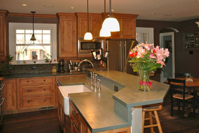 Elegant kitchen photo in Denver
