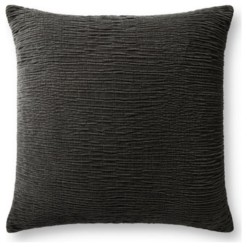 Loloi Pillow, Charcoal, 22''x22'', Cover With Down