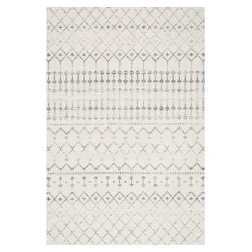Moroccan Blythe Contemporary Area Rug, Gray, 12'x15'