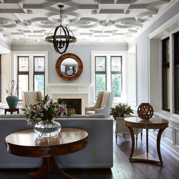 Family Room Update with Luna Chandelier in Charred Iron finish with Light Laurel
