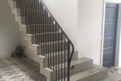 Finished concrete stairs