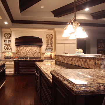 Three Leveled Island Offers Prep Space, Seating Space, and Display Space