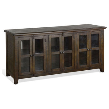 Sunny Designs 70" Wood TV Cabinet for TVs up to 80" in Tobacco Leaf