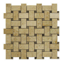 Cappuccino Basket Weave with Dark Emperador Dots - Home Accessories & Decor