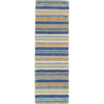Company C - Sheffield Stripe Wool Hand Tufted Rug, Seagrass, 2'6"x8' Runner - Our Sheffield Stripe hand-tufted area rug features alternating stripes of bold hues and subdued neutrals.