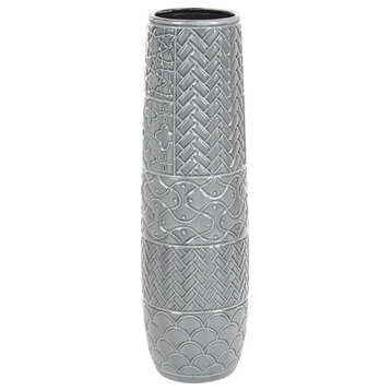 Eclectic Gray Ceramic Vase 59948