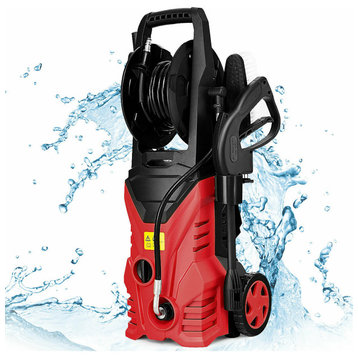 Costway 2030PSI Electric Pressure Washer Cleaner 1.7 GPM 1800W w Hose Reel Red