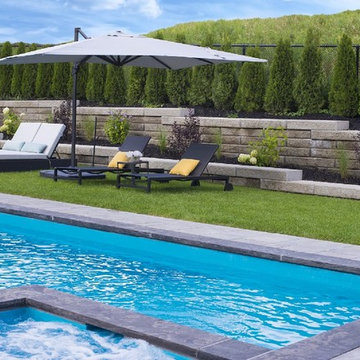 Elegant Landscaping Project In Toronto With Pool Construction & Outdoor Kitchen