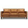 Metropole 100% Top Grain Pull Up Leather Mid-century Sofa
