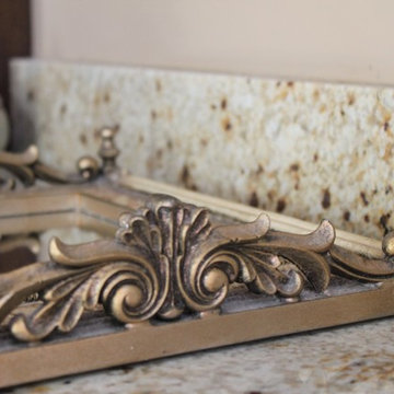Ashland Master Bath, Colonial Gold Granite Countertops, Vanity,