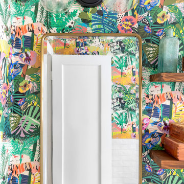 Eclectic Jungle Bathroom