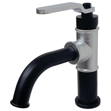 KS2821KL Single-Handle Bathroom Faucet With Push Pop-Up, Matte Black/Chrome