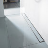 Quartz Linear Shower Drain - Plain Body - Tile Insert - Stainless Steel, 28"