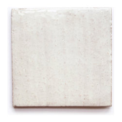 130 White (Glossy Finish) - Handmade Ceramic Tile - Tile