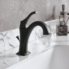 Arlo Single Handle 1-Hole Bathroom Basin Faucet, Lift Rod Drain, Matte Black