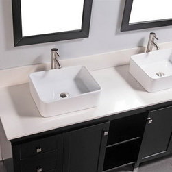 Accord 72 inch Contemporary Bathroom Vanity Solid Oak Wood - Bathroom Vanities And Sink Consoles